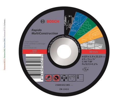  7 - Диск відрізний Bosch Rapido Multi Construction 125x1мм 2.608.602.385