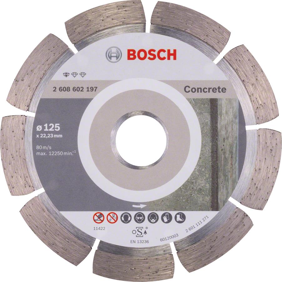  7 - Диск алмазний Bosch Standard for Concrete, 125х22.23мм, по бетону 2.608.602.197