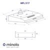 Витяжка плоска Minola HPL 517 BL