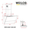 Витяжка декоративна похила WEILOR WDS 6280 BL 1200 LED