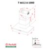 Витяжка декоративна Т-подібна Perfelli T 6612 A 1000 BL LED