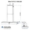 Витяжка Т-подібна Minola Slim T 6712 I 1100 LED