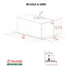 Витяжка повно вбудована Perfelli BI 6562 A 1000 W LED GLASS