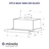 Витяжка телескопічна Minola HTLS 6634 BLF 1000 LED GLASS
