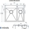 Мийка кухонна нержавіюча сталь Minola LAVIO SRZ 60354