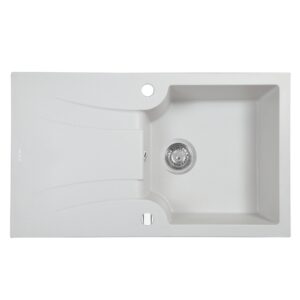  7 - Мийка кухонна гранітна Perfelli FELICINETTO PGF 114-78 WHITE