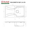 Мийка кухонна гранітна Perfelli FELICINETTO PGF 114-78 WHITE