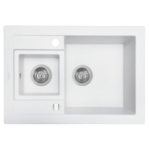  6 - Мийка кухонна гранітна Perfelli GRANZE PGG 506-67 WHITE