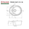 Мийка кухонна гранітна Perfelli PRIMO OGP 135-58 SAND