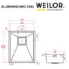 Мийка кухонна нержавіюча сталь WEILOR ALLERHAND WRX 3945