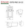 Мийка кухонна гранітна Perfelli ESTO PGE 10-22 SAND