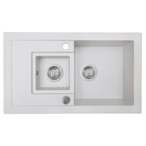  5 - Мийка кухонна гранітна Perfelli PIERRA PGP 536-78 WHITE