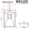 Мийка кухонна нержавіюча сталь WEILOR IMMER WRT 3950