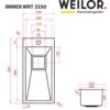 Мийка кухонна нержавіюча сталь WEILOR IMMER WRT 2550