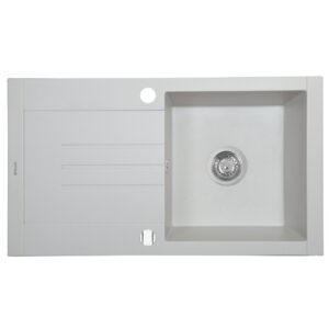  3 - Мийка кухонна гранітна Perfelli TINETTO PGT 114-76 WHITE