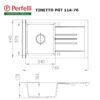 Мийка кухонна гранітна Perfelli TINETTO PGT 114-76 WHITE