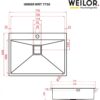 Мийка кухонна нержавіюча сталь WEILOR IMMER WRT 7750