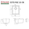 Мийка кухонна гранітна Perfelli ESTO PGE 10-38 LIGHT BEIGE