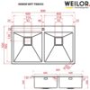 Мийка кухонна нержавіюча сталь WEILOR IMMER WRT TB8950