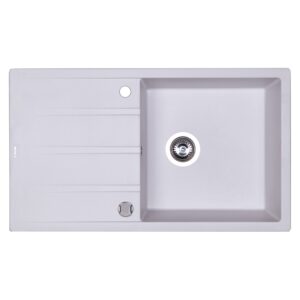  7 - Мийка кухонна гранітна Perfelli RIVIERA PGR 114-86 WHITE