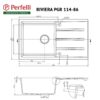 Мийка кухонна гранітна Perfelli RIVIERA PGR 114-86 WHITE