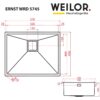 Мийка кухонна нержавіюча сталь WEILOR ERNST WRD 5745