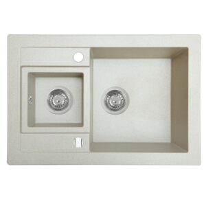  6 - Мийка кухонна гранітна Perfelli GRANZE PGG 506-67 LIGHT BEIGE