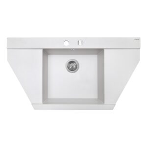  4 - Мийка кухонна гранітна Perfelli MAJESTIC TGM 125-96 WHITE