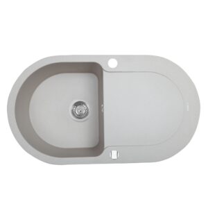  2 - Мийка кухонна гранітна Perfelli IZETTA OGI 114-78 LIGHT BEIGE