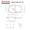 Мийка кухонна гранітна Perfelli IZETTA OGI 114-78 LIGHT BEIGE