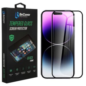  8 - Захисне скло BeCover для Apple iPhone 14 Pro Max Black (707969)