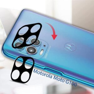  6 - Захисне скло BeCover для камеры на Motorola Moto G100 Black (707034)